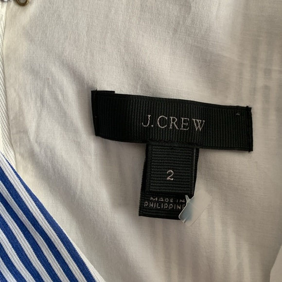 J. CREW  DOUBLE V-NECK DRESS IN STRETCH SEERSUCKER SZ 2 - Picture 6 of 7